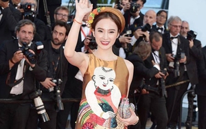 Angela Phương Trinh học 'chiêu' của Phạm Băng Băng trên thảm đỏ Cannes