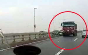 Xe tải đi ngược chiều trên cầu Nhật Tân: Phạt 1 triệu, tước bằng 1 tháng
