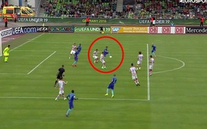 Pha kiến tạo 'không cần nhìn' ở giải U19 châu Âu