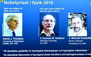 Giải Nobel Vật lý 2016 đã thuộc về 3 nhà khoa học gốc Anh