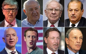 8 tỷ phú đầu bảng giàu bằng nửa số dân thế giới cộng lại