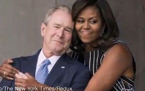 Ông Bush tiết lộ lý do đặc biệt 'thích thú' với bà Michelle Obama