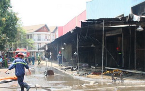 Cháy 7 ki ốt chợ và 1 quán cà phê tại thành phố Biên Hòa