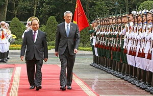 Hình ảnh Lễ đón chính thức Thủ tướng Singapore Lý Hiển Long