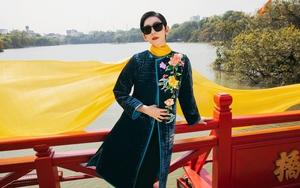 Xuân Lan cùng bé Thỏ diện áo chần bông ‘Dệt nắng đông’ của NTK Đức Hùng