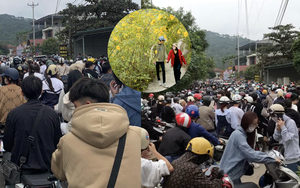 Cảnh tượng đông nghịt trên đường đi Ba Vì “săn” hoa dã quỳ ngày cuối tuần