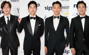 Thảm đỏ Emmy 2022: Song Joong Ki quá bảnh, Bi Rain - Im Si Wan lấn át dàn sao thế giới vì màn đọ chiều cao hài hước