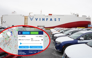 Cập nhật hành trình tàu chở lô VinFast VF 8: Vận tốc 27 km/h, đang trên đường tới Hồng Kông