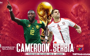 VIDEO bàn thắng trận Cameroon 3-3 Serbia: Rượt đuổi tỷ số ngoạn mục