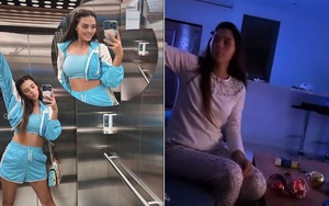 Vợ thủ môn Bùi Tiến Dũng khoe dáng thon sau sinh nhưng  bị chồng "dìm" với video tự đăng