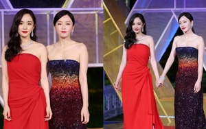 Khung hình định mệnh: Dương Mịch dắt tay Tần Lam trên thảm đỏ Kim Kê, ai dè sau này đều hẹn hò thiếu gia Cbiz