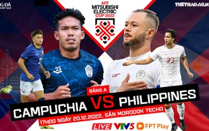 Nhận định trận đấu Campuchia vs Philippines (17h00 hôm nay) AFF Cup 2022 vòng bảng