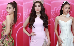 Dàn mỹ nhân hội ngộ tại thảm đỏ Hoa hậu Việt Nam: Tiểu Vy, Lương Thùy Linh bất ngờ 'lép vế" trước đàn em