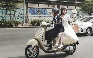 Phan Hiển đón Khánh Thi về dinh bằng dàn mô tô và vespa 'cực ngầu'