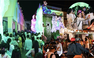 TP.HCM: Giới trẻ đổ xô ra đường đi chơi Noel đông đúc tại trung tâm quận 1 và khu xóm đạo quận 8