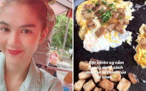 Trái với hình ảnh sang chảnh thường thấy, Ngọc Trinh khi ăn uống lại khiến nhiều người trầm trồ vì giản dị