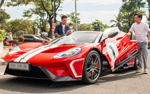 Dàn siêu xe 4 chiếc giá trị hơn 100 tỷ đồng tụ họp tại TP.HCM: Minh Nhựa và Nguyễn Quốc Cường lái thử Ford GT