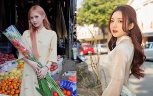 Hot girl làng game rạng rỡ trong tà áo dài ngày đầu năm mới