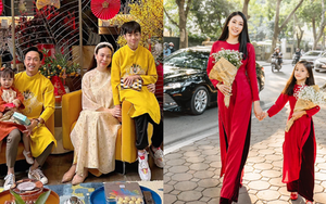 Dàn nhóc tỳ Vbiz diện áo dài ngày mùng 1 Tết: Subeo - Suchin đáng yêu, con gái Hoa hậu Hà Kiều Anh gây 'đốn tim'