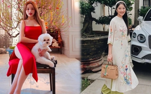 Dâu hào môn mặc gì đón Tết: Người lên đồ bốc lửa, người xúng xính áo dài