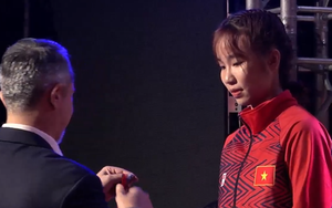 Nữ võ sĩ Nguyễn Thị Ngọc Trân để thua đáng tiếc trong trận chung kết boxing U22 châu Á