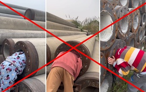 Phẫn nộ đỉnh điểm: Một TikToker xui 3 em nhỏ chui vào trụ bê tông để thử nghiệm, treo thưởng 2 gói bim bim