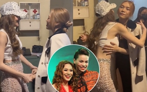 Hà Hồ ôm Mỹ Tâm ở hậu trường, khán giả tuyên bố 'đẩy thuyền, OTP đời đầu là đây'