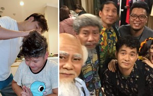 Mạnh Trường cắt tóc cho con, Tự Long mừng sinh nhật hoa hậu làng táo Vân Dung