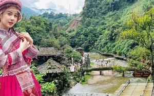 Hóa cô gái H'Mông check-in bản Cát Cát, ngắm núi vờn mây, thác nước đẹp như tranh