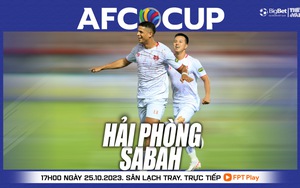 Nhận định bóng đá Hải Phòng vs Sabah (19h00 hôm nay), vòng bảng AFC Cup