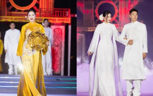 Hồng Diễm – Mai Ngọc dịu dàng với áo dài của Dũng Nguyễn