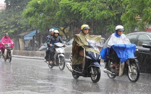 Khu vực Hà Nội có mưa rào và dông trong sáng 28/10