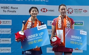 Thần đồng cầu lông kém Thùy Linh hơn 50 bậc suýt tạo địa chấn ở Korea Masters 2023