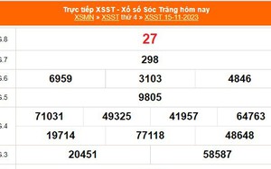 XSST 15/11, kết quả xổ số Sóc Trăng hôm nay 15/11/2023, trực tiếp XSST ngày 15 tháng 11