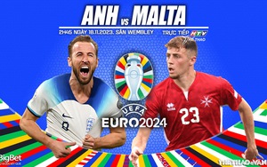 Nhận định bóng đá Anh vs Malta (2h45 hôm nay 18/11), vòng loại EURO 2024