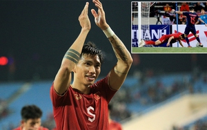 Văn Hậu bay người cản bóng bằng mặt, giúp ĐT Việt Nam hòa Thái Lan, xứng danh hậu vệ đẳng cấp hàng đầu khu vực
