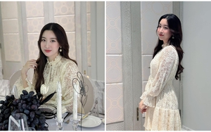 Hoa hậu Đỗ Mỹ Linh khoe nhan sắc 'cực phẩm' sau sinh, bị chồng chủ tịch CLB vào 'bóc phốt' hóm hỉnh