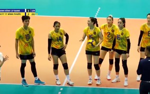 Bích Tuyền đập bóng bật chắn, phải khiếu nại với trọng tài, đội nhà nhận thất bại trước CLB của Kiều Trinh
