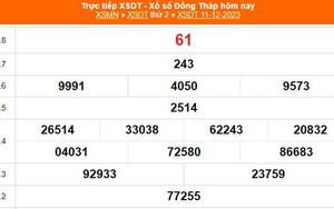 XSDT 11/12, kết quả xổ số Đồng Tháp hôm nay 11/12/2023, kết quả XSDT ngày 11 tháng 12