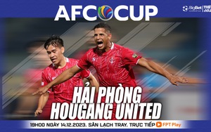 Nhận định bóng đá Hải Phòng vs Hougang Utd (19h00 hôm nay), vòng bảng AFC Cup