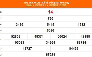 XSDN 20/12, kết quả xổ số Đồng Nai hôm nay 20/12/2023, XSDN ngày 20 tháng 12