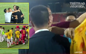 Cầu thủ va chạm đổ máu, HLV hai bên phản ứng gay gắt, CĐV chủ nhà quây xe ngăn đội khách ra về sau trận đấu giữa Bình Định và Thanh Hóa