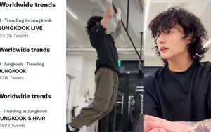 Jungkook BTS lọt Top trending toàn cầu với kiểu tóc lạ mắt