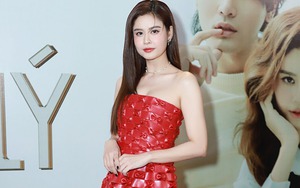 Trương Quỳnh Anh đẹp rực rỡ trong họp báo phim đúng ngày Valentine 