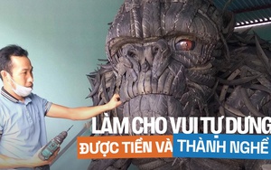 Gặp chủ nhân King Kong làm từ lốp xe đang gây bão MXH: 'Có lúc tự ngồi cắt lốp thấy rảnh thiệt'