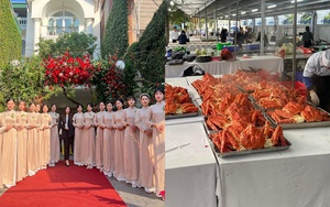 Đám cưới đẳng cấp tại Bắc Ninh: Đãi khách bằng cua Hoàng Đế, bào ngư, đến hoa bàn tiệc cũng cực sang chảnh