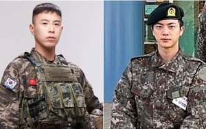 Hình ảnh trang nghiêm nhưng lôi cuốn của Jin BTS và P.O Block B trong bộ quân phục