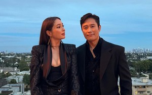 Vợ chồng Lee Byung Hun khoe tình cảm mặn nồng, nhưng tâm điểm lại dồn vào chi tiết o ép vòng 1 quá đà của bà xã 