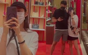 Minh Hằng lộ rõ bụng bầu khi xuất hiện bên ông xã