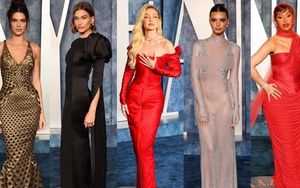 Tiệc hậu Oscar 2023: Kendall Jenner - Gigi Hadid lộng lẫy đè bẹp Hailey nhạt nhẽo, Cara o ép dẫn đầu dàn sao hở bạo gây sốc